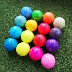 Wholesale 2 Layers Colorful Golf Ball Gift Colored Golf Practice Balls