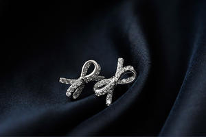 Nuovi <span class=keywords><strong>Orecchini</strong></span> di Tendenza in <span class=keywords><strong>Argento</strong></span> Sterling <span class=keywords><strong>925</strong></span> con Fiocco di Cristallo per Donne e Ragazze, Gioielli Statement di Moda Coreana, Idea Regalo - Product Image 4