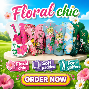 Funda de cuero personalizada para driver de golf con diseño floral, accesorio de golf suave, regalo, funda de golf floral bordada - Product Image 3