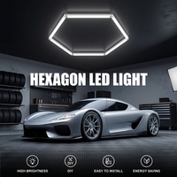 Luminaire linéaire LED hexagonal RGB moderne pour restaurant, bar, salle de sport, décoration intérieure, luminaire suspendu