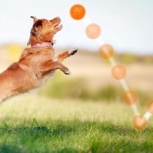 Jouets à mâcher pour chiots en TPR durable et luxueux, à picots et couineurs, pour la dentition - Jouet interactif pour le mouvement, 3 couleurs, 6,5 cm - Product Image 5