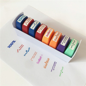<span class=keywords><strong>Nuovo</strong></span> design timbri di valutazione della scuola colorato motivazionale incoraggiante 5 in 1 auto-inchiostrazione Set di francobolli per insegnanti - Product Image 2