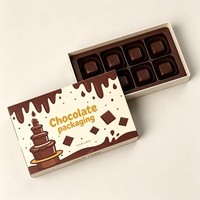 Boîte en carton personnalisée de luxe avec logo, pour chocolats, en deux parties, avec séparateur, emballage biodégradable pour biscuits