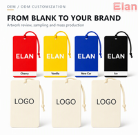 Désodorisant de voiture personnalisé ELAN avec logo, carte parfumée suspendue en papier, parfum intense et longue durée pour l'intérieur de la voiture