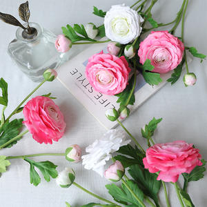 Ranúnculos Artificiales de Seda Tacto Real de Venta al por Mayor de Fábrica para Decoración del Hogar y Bodas Ramo de Novia Floral - Product Image 2