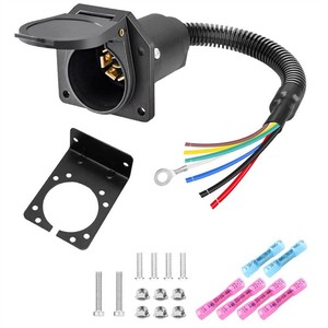 Adaptateur de remorque 7 broches vers 4 broches, cordon enroulé de 1 mètre, faisceau de câblage automobile robuste, isolé en PVC, âme en cuivre, indice de protection IP65 - Product Image 4