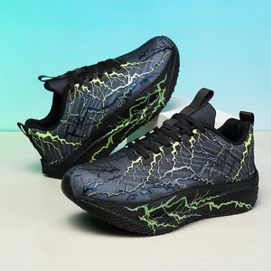 <span class=keywords><strong>Scarpe</strong></span> da Corsa Professionali da Uomo con Grafica Lightning, Sneakers da Gara Traspiranti in Mesh Leggero con Suola Morbida in Schiuma per Jogging - Product Image 6