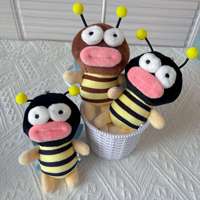 2026 Explosions Mignonne Poupée Porte-clés en Peluche Abeille à Grande Bouche et Bouche de Saucisse