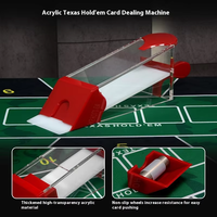 Machine à distribuer les cartes de poker Texas Hold'em professionnelle en acrylique rouge et blanc, pack de 1 à 8, pour jeu de 21 points, norme casino