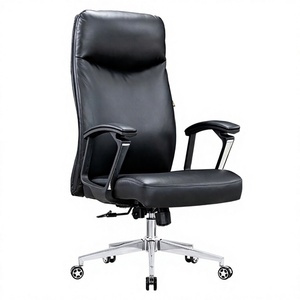 Modern High Back Genuine Leather Massage Executive Office <b>Chair</b> <b>Ergonomic</b> Swivel -Adjustable Height Comfortable Boss <b>Chair</b> - Product Image 3