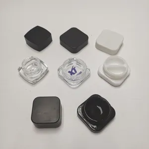 Barattolo concentrato trasparente da 5ml resistente ai bambini con coperchio CR nero/bianco