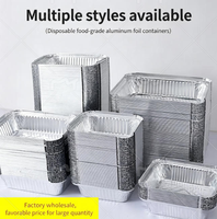 Barquette rectangulaire en aluminium 8011 FOIL 9x13 pouces avec couvercle, 118 oz/3500 ml, demi-taille, robuste, jetable, de qualité alimentaire