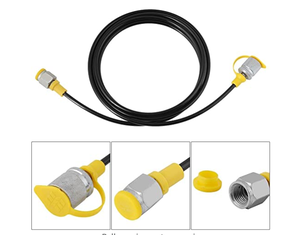 สายทดสอบขนาด 63 MPA สีดำ <span class=keywords><strong>M</strong></span> 16*2 1/4 นิ้ว พร้อมข้อต่อสำหรับเชื่อมต่อกับเกจวัดแรงดันและข้อต่อทดสอบ - Product Image 3