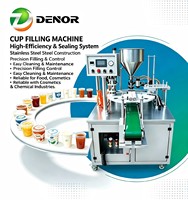 Machine de remplissage et de scellage rotative semi-automatique pour gobelets en plastique, yaourt, eau, jus