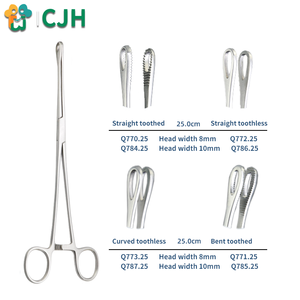 सीजे पशु चिकित्सा उपकरण किट सर्जिकल कैंची चिकित्सा ग्रेड स्टेनलेस स्टील क्लैम्पिंग स्पंज जर्मन मानक बड़े - Product Image 3