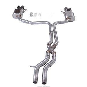 ท่อไอเสียรถยนต์สมรรถนะสูงแบบ Catback X Valvetronic 304SUS ขัดเงา สำหรับ <span class=keywords><strong>Audi</strong></span> <span class=keywords><strong>S8</strong></span> D4 4.0L ปี 2013 พร้อมปลายท่อสี่ทาง - Product Image 3