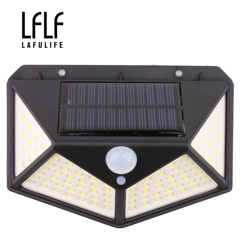 Солнечный свет 100 светодиодный уличный светильник на солнечной энергии с датчиком движения светодиодный светильник на солнечной батарее водонепроницаемый Солнечный свет для украшения сада подарок