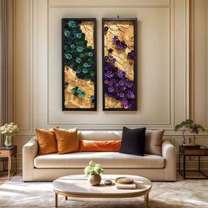 Tùy Chỉnh Thông Tự Nhiên Hình Nón Tường Nghệ Thuật Vẽ Tay Hiện Đại <span class=keywords><strong>3D</strong></span> Trang Trí Nội Thất Hình Ảnh Cho Văn Phòng Nhà Cửa Hàng Bán Lẻ Bảo Quản Thông Hình Nón Hình Ảnh - Product Image 1