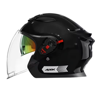 Nouveau ABS unisexe demi-visage casque moto pour adultes équitation casques de moto Double lentille Crash ABS casque