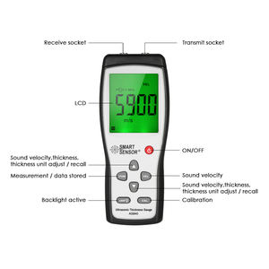 स्मार्ट सेंसर AS840 डिजिटल अल्ट्रासोनिक मोटाई गेज/ध्वनि वेग मीटर/धातु गहराई परीक्षक - Product Image 4