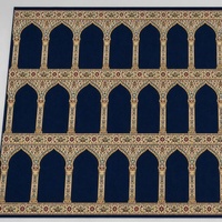 Moschee-Gebetsteppich mit Filigranem Bogendesign, Schallabsorbierend, Wasserabweisend, Maßanfertigung für Städtische Moscheen und Hauptgebetsräume