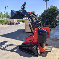 Mini Skid Steer Loader dengan Track Karet, Sistem Crawler, Bucket 0.12m3, Kapasitas 240kg, Ringkas