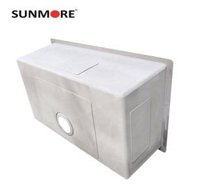 Fregadero de cocina de acero inoxidable de diseño moderno, de un solo tazón, rectangular, cepillado, para empotrar, marca OEM de Vietnam - Product Image 3