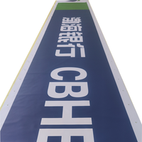 Drapeau publicitaire extérieur en maille polyester PVC flexible, résistant au vent, avec mât en aluminium, toutes formes, prix d'usine, vente en gros, personnalisé