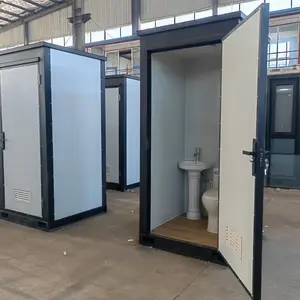 Banheiros portáteis personalizados de baixo custo Banheiros pré-fabricados de uma peça para acampamento portátil