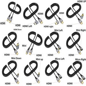 Câble HDMI 2.0 4K haute vitesse, Mini Micro HDMI vers HDMI mâle-mâle, rallonge en spirale pour TV - Product Image 1