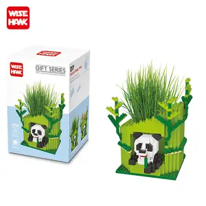 Wisehawk Mainan Hewan Panda Anak, Set Balok Bangunan Mini DIY untuk Dewasa