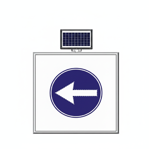 Señalización de Tráfico Solar 'Solo Izquierda' para Mantenimiento de Carreteras, 100x100 cm, Cuerpo de Aluminio, Panel Compuesto, IP54, Ileritraffic 11746 S-LD 5mm - Product Image 2