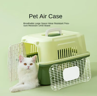Nouvelle conception, boîte de transport pour animaux de compagnie couleur bonbon, cage aérienne portable pour chien, boîte de transport pour chat avec fermeture en métal et bouton, écologique