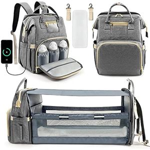 Échantillon gratuit, vente en gros, logo personnalisé, sac à langer pour bébé en cuir vegan rose durable, sac à langer élégant pour maman, sac à dos - Product Image 3