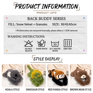 Aika - Peluche de Perezoso al por Mayor, 30 cm, Relleno de Algodón PP, Pequeños Animales de Peluche, Proveedor OEM Personalizado - Product Image 2