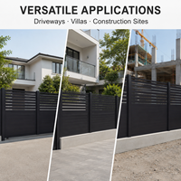 Panneaux de clôture en aluminium décoratifs, modernes, durables et résistants aux intempéries pour la cour, le patio et les limites résidentielles