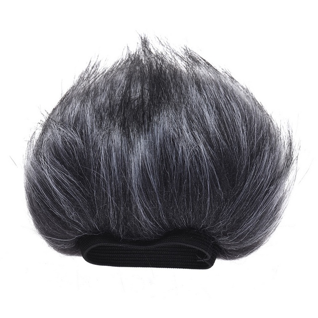 EY-M23 Furry Outdoor Microphone Windscreen Artificial Fur Muff Wind Cover 12cm*12cm (L * D) for Zoom H1 H2N H4N Pro H6