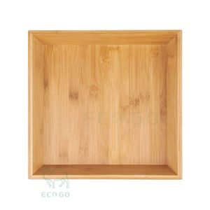 Plateau en bambou laqué personnalisé pour le service de café, de thé et de collations dans les restaurants - Product Image 1