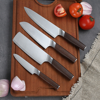 Ensemble de couteaux de cuisine TOLIMER Premium en acier VG10 écologique avec manche en bois de wengé, couteau de chef, Santoku, couteau à découper, couteau utilitaire pour droitier