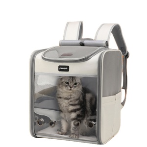 Mochila transportadora de mascotas para gatos de malla transpirable, mochilas plegables para perros y gatos, mochila transportadora ajustable para perros, bolsa de viaje para viajes - Product Image 1