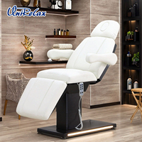 Lit de soin chauffant de luxe pour spa, fauteuil médical de salon de beauté, lit de massage électrique pour cils et visage
