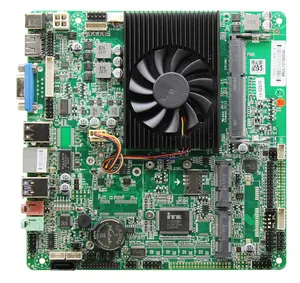 Placa base Mini ITX delgada Core i5 4300U procesador 1LAN 2COM placa madre con ventilador de refrigeración placa base Industrial