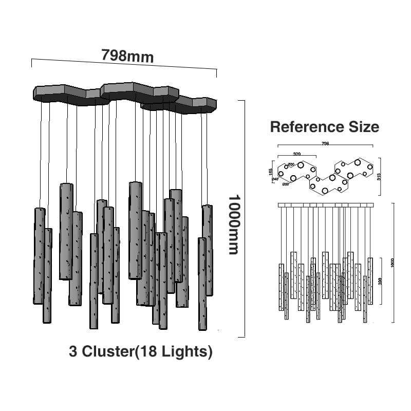 W798mm x H1000mm(18ไฟ)