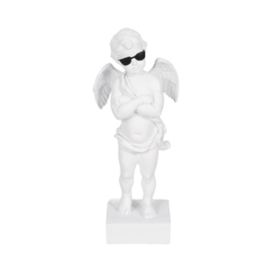 Statuetta d'Angelo Contemporanea con Occhiali da Sole, Ornamento in Resina per Arredamento Casa, Bagno, Ufficio, Soggiorno - Product Image 1