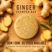 Sabun Sampo Jahe Herbal Alami, Menguatkan Akar, Mengontrol Minyak, Rempah Jahe untuk Rambut Halus dan Rapuh, Grosir