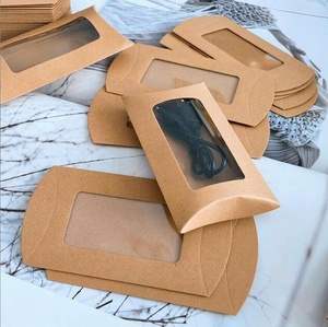 Tùy chỉnh in ấn Kraft Bìa Gối hộp cửa sổ cho xà phòng bao bì - Product Image 1