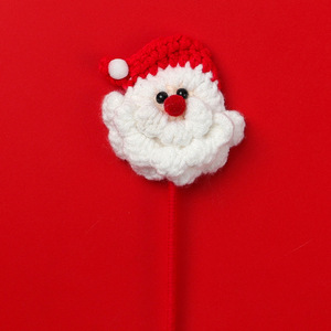 Ramo de Flores Artificiales Navideñas, Hecho a Mano con <span class=keywords><strong>Lana</strong></span>, Decoración Floral de Santa Claus, Algodón, Avellanas, Accesorios al por Mayor - Product Image 5