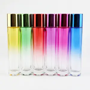 Luxury Empty Perfume Glass Bottle Screw Mouth Perfume Glass Bottle for Packaging Blue Multicolor Cosmetic Screen Printing Plain