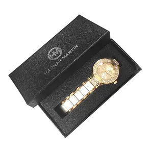 汉娜·马丁工厂批发价格简约定制标志手表包装礼品盒，用于手表存储和展示