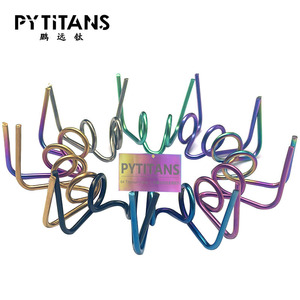 PYTITANS GR5 Ressorts de frein en titane pour étrier <span class=keywords><strong>Brembo</strong></span>, broche en alliage de titane en forme de R pour blocage d'axe, plaquette de frein - Product Image 3